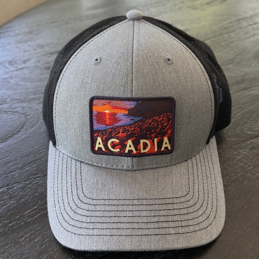 Acadia Gray and Black Cap with Patch - Picture 2 of 6